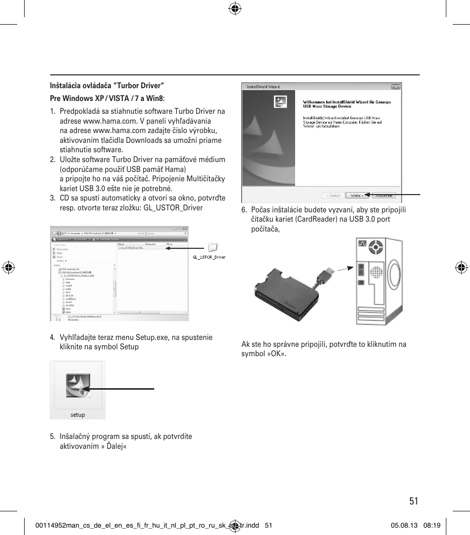Hama Card Reader SuperSpeed 3in1 User Manual | Page 51 / 70