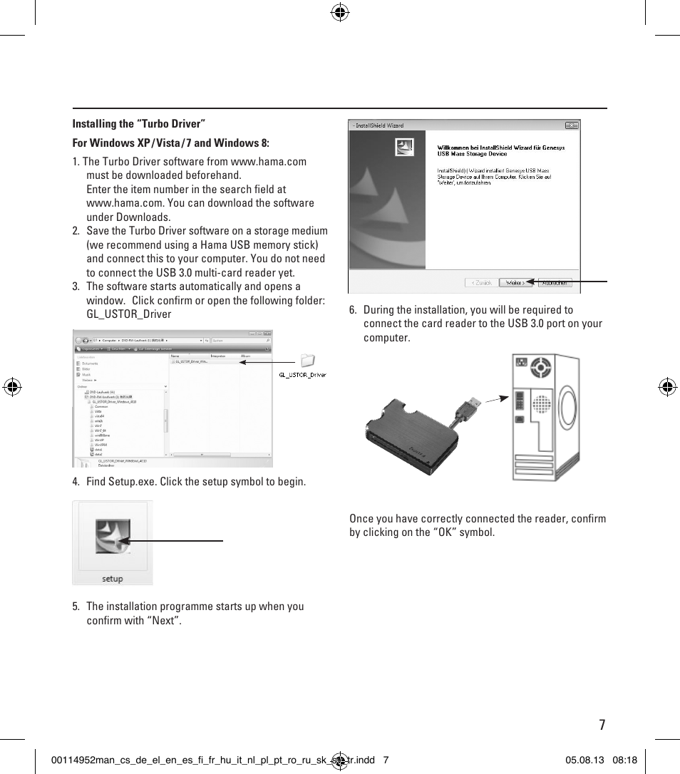 Hama Card Reader SuperSpeed 3in1 User Manual | Page 7 / 70