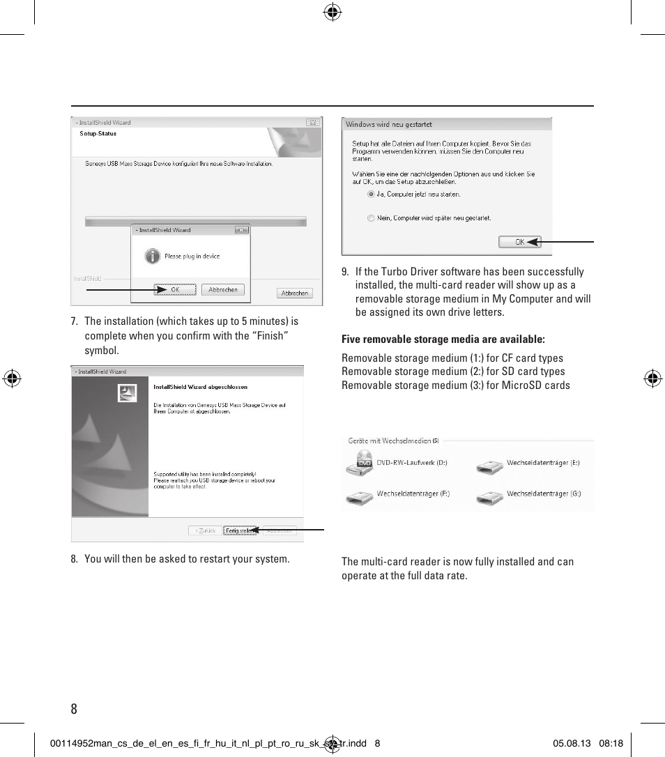Hama Card Reader SuperSpeed 3in1 User Manual | Page 8 / 70