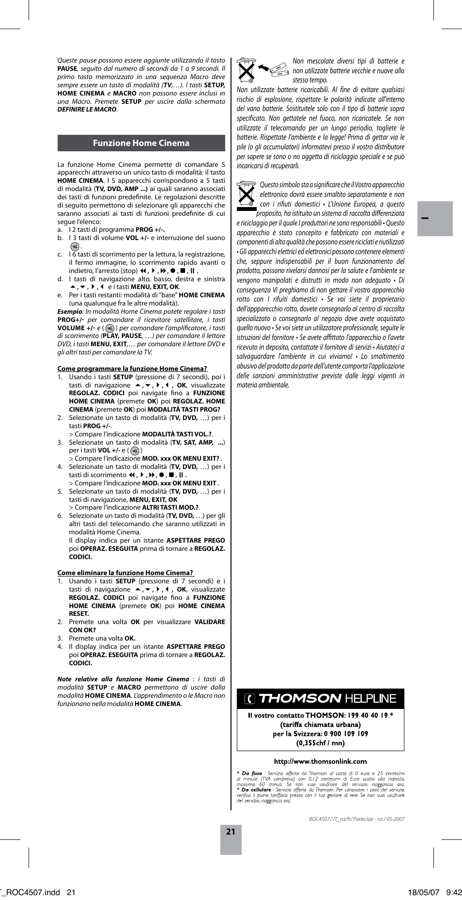 Thomson ROC4507 User Manual | Page 28 / 48