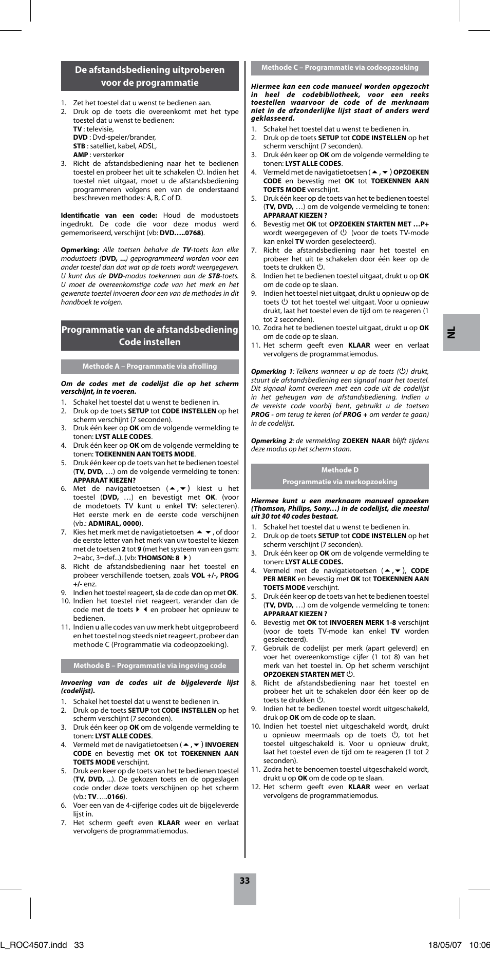 Thomson ROC4507 User Manual | Page 36 / 48