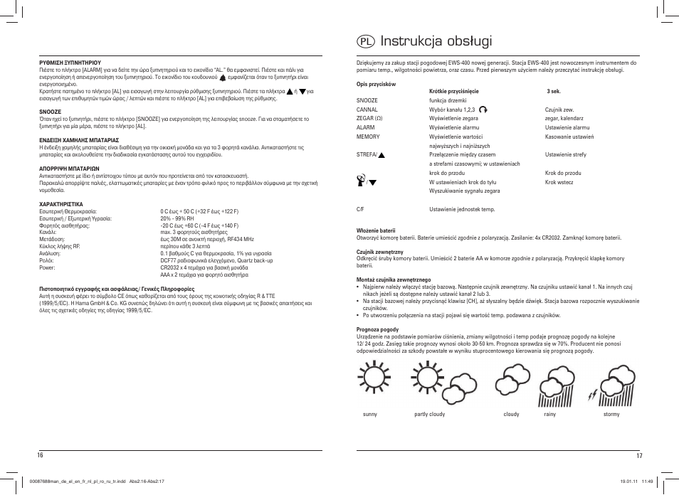 Qinstrukcja obsługi | Hama EWS-400 User Manual | Page 9 / 15