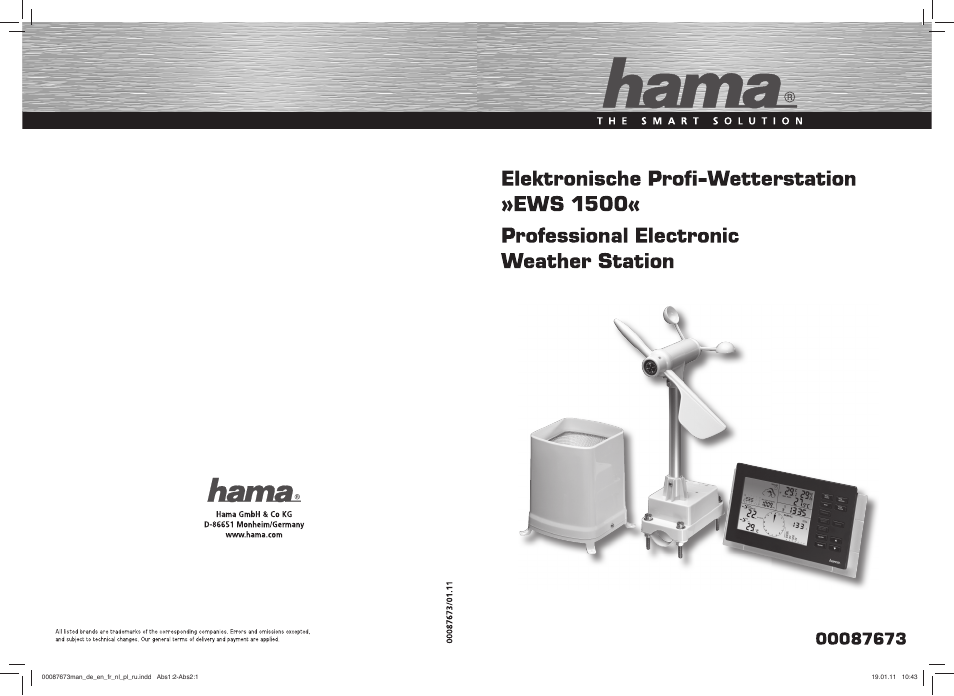 Hama EWS-1500 User Manual | 19 pages
