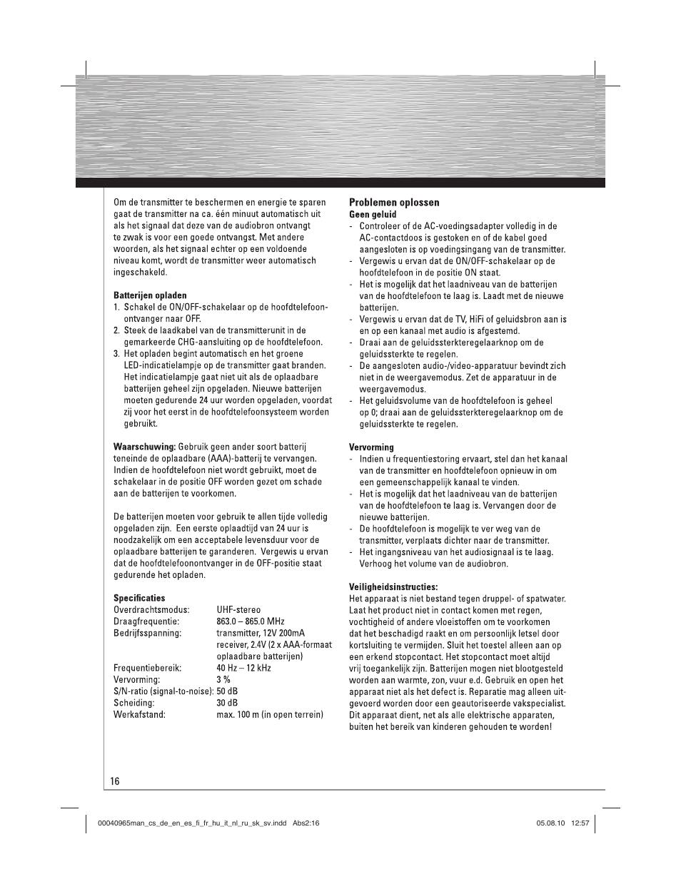 Hama FK-965 User Manual | Page 16 / 40