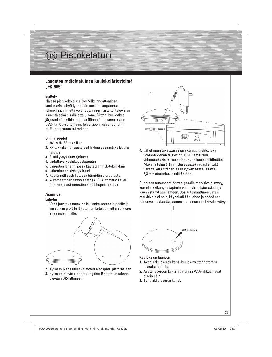 Hama FK-965 User Manual | Page 23 / 40