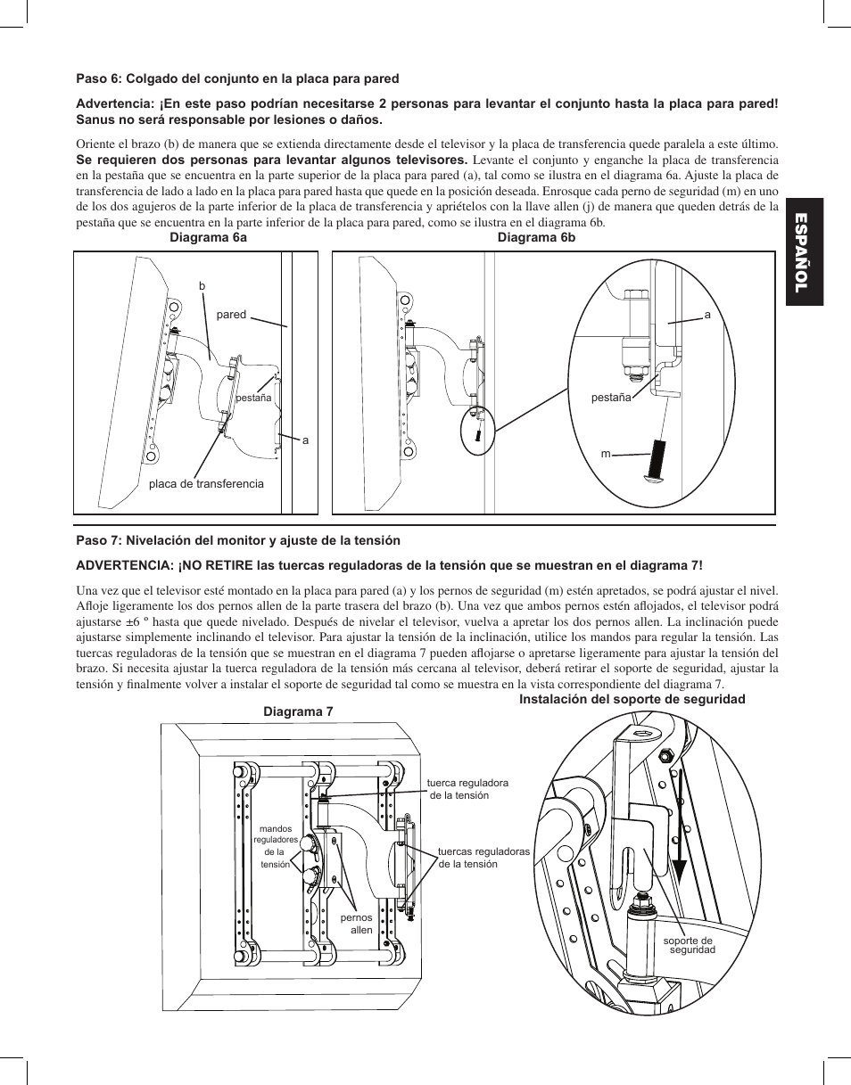 Esp añol | Hama VMSA User Manual | Page 17 / 66