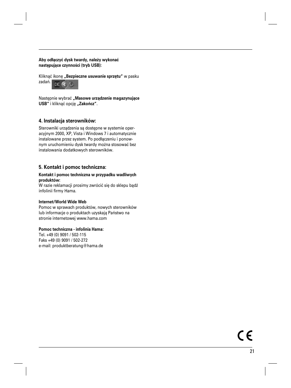 Hama SATA HDD Docking Station User Manual | Page 22 / 38