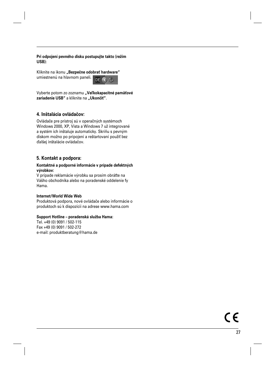 Hama SATA HDD Docking Station User Manual | Page 28 / 38