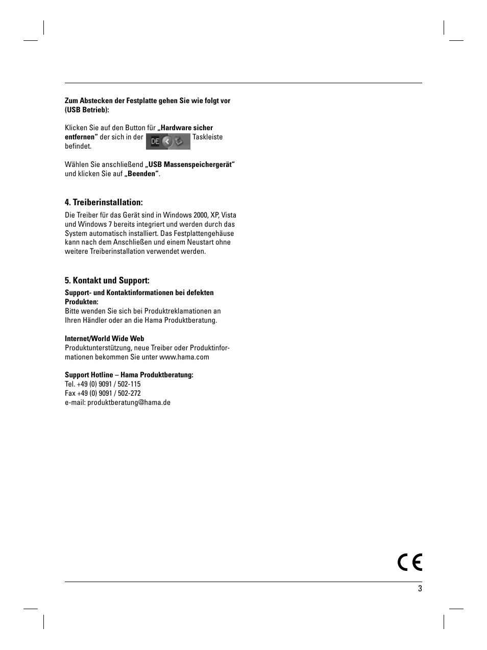 Hama SATA HDD Docking Station User Manual | Page 4 / 38