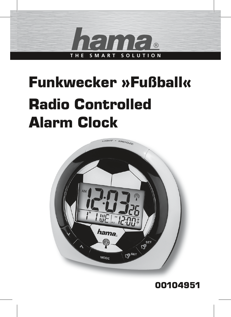 Funkwecker »fußball« radio controlled alarm clock | Hama Soccer User Manual | Page 2 / 34