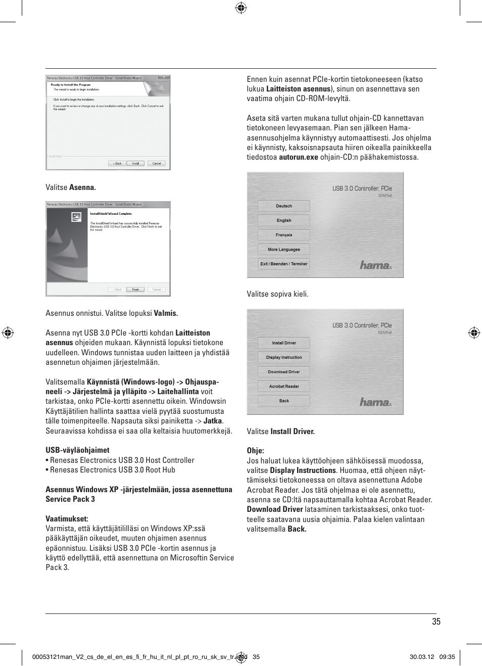 Hama USB 3.0 Controller PCIe User Manual | Page 35 / 72