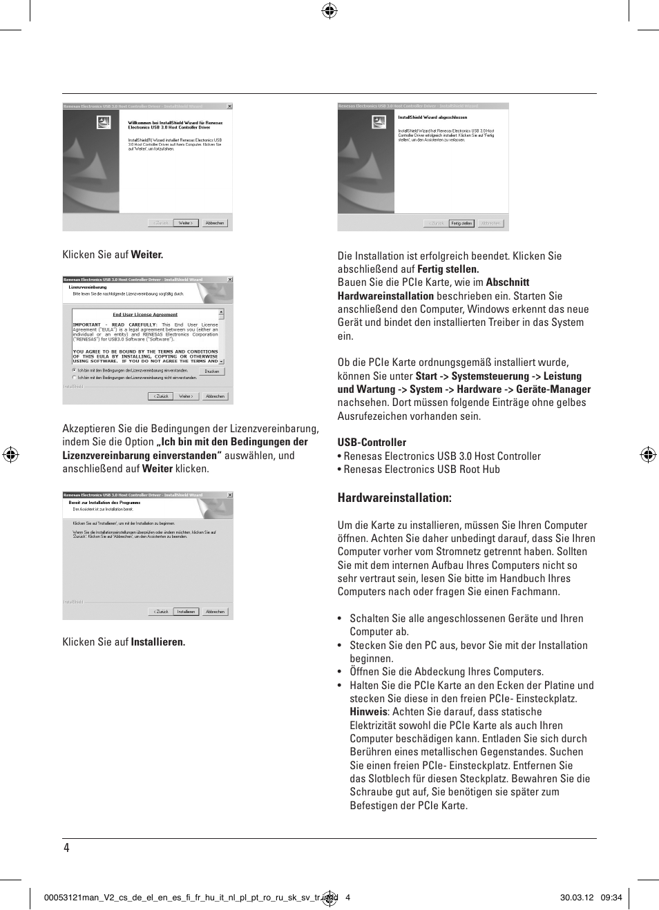Hama USB 3.0 Controller PCIe User Manual | Page 4 / 72