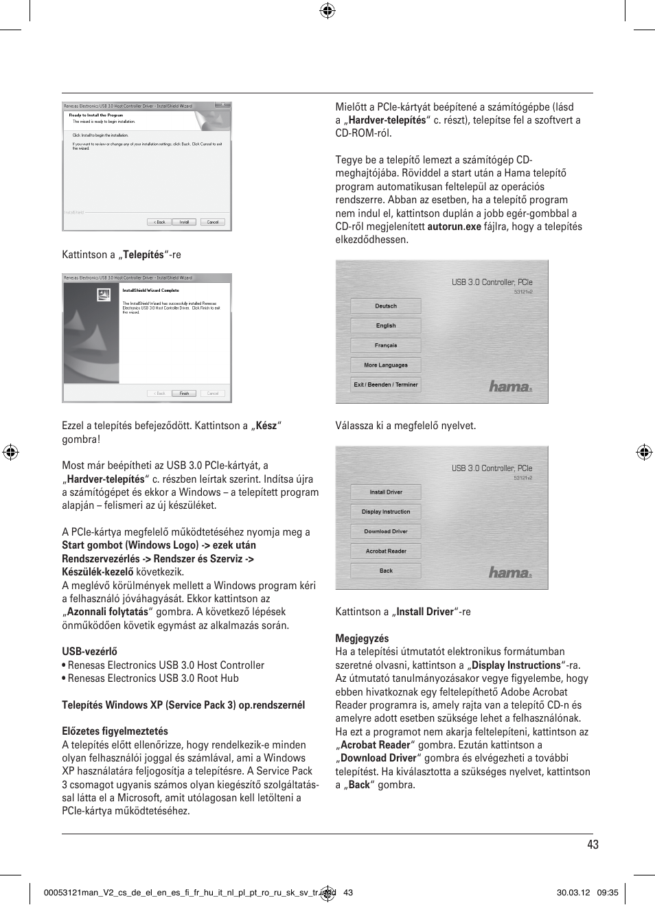 Hama USB 3.0 Controller PCIe User Manual | Page 43 / 72