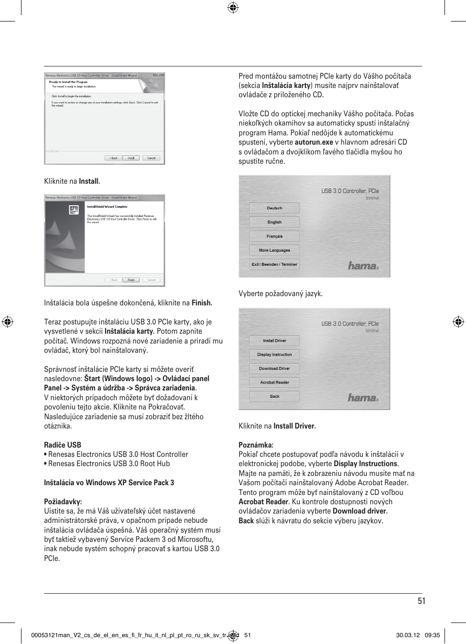 Hama USB 3.0 Controller PCIe User Manual | Page 51 / 72
