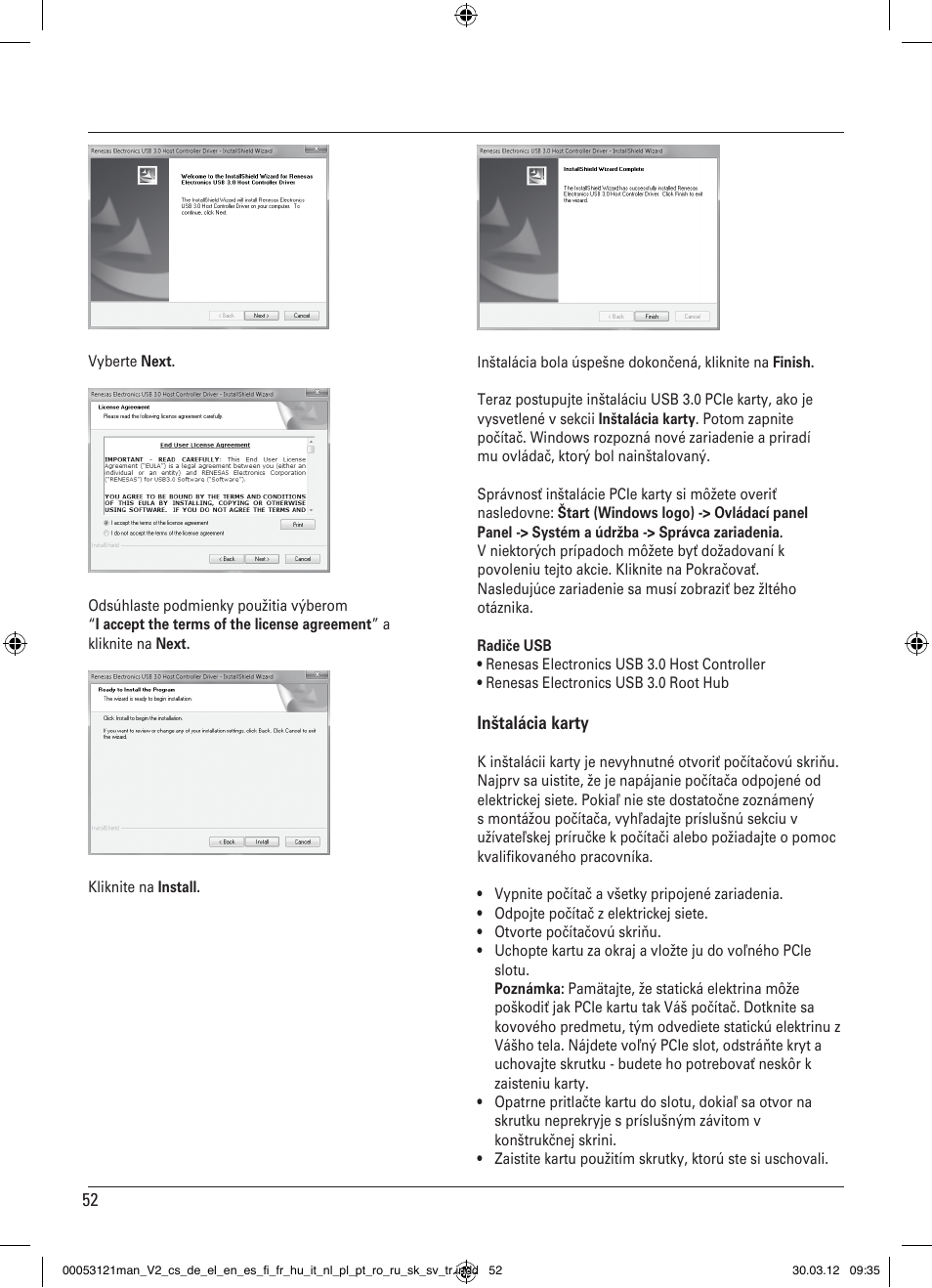 Hama USB 3.0 Controller PCIe User Manual | Page 52 / 72