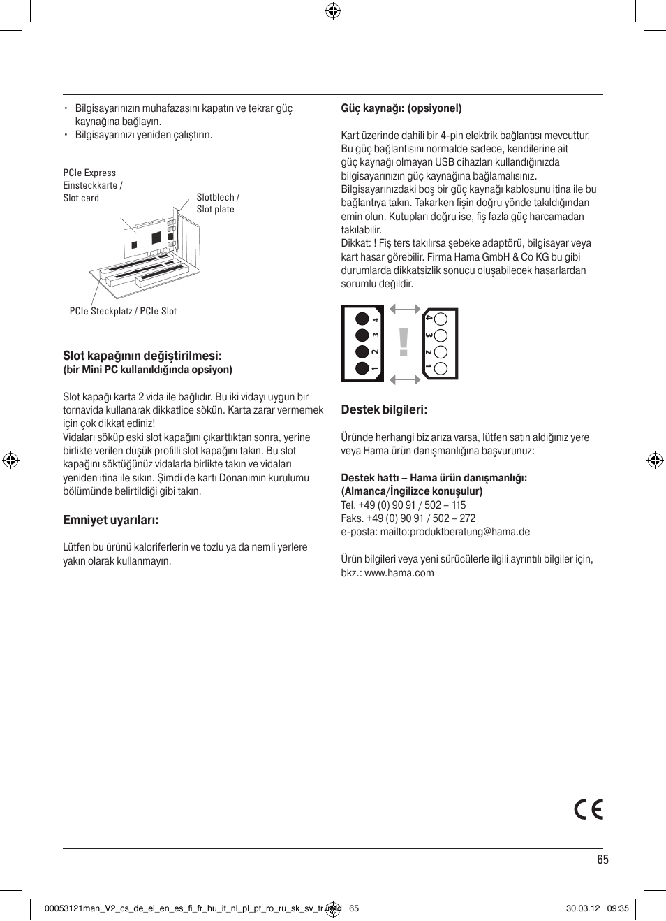 Hama USB 3.0 Controller PCIe User Manual | Page 65 / 72