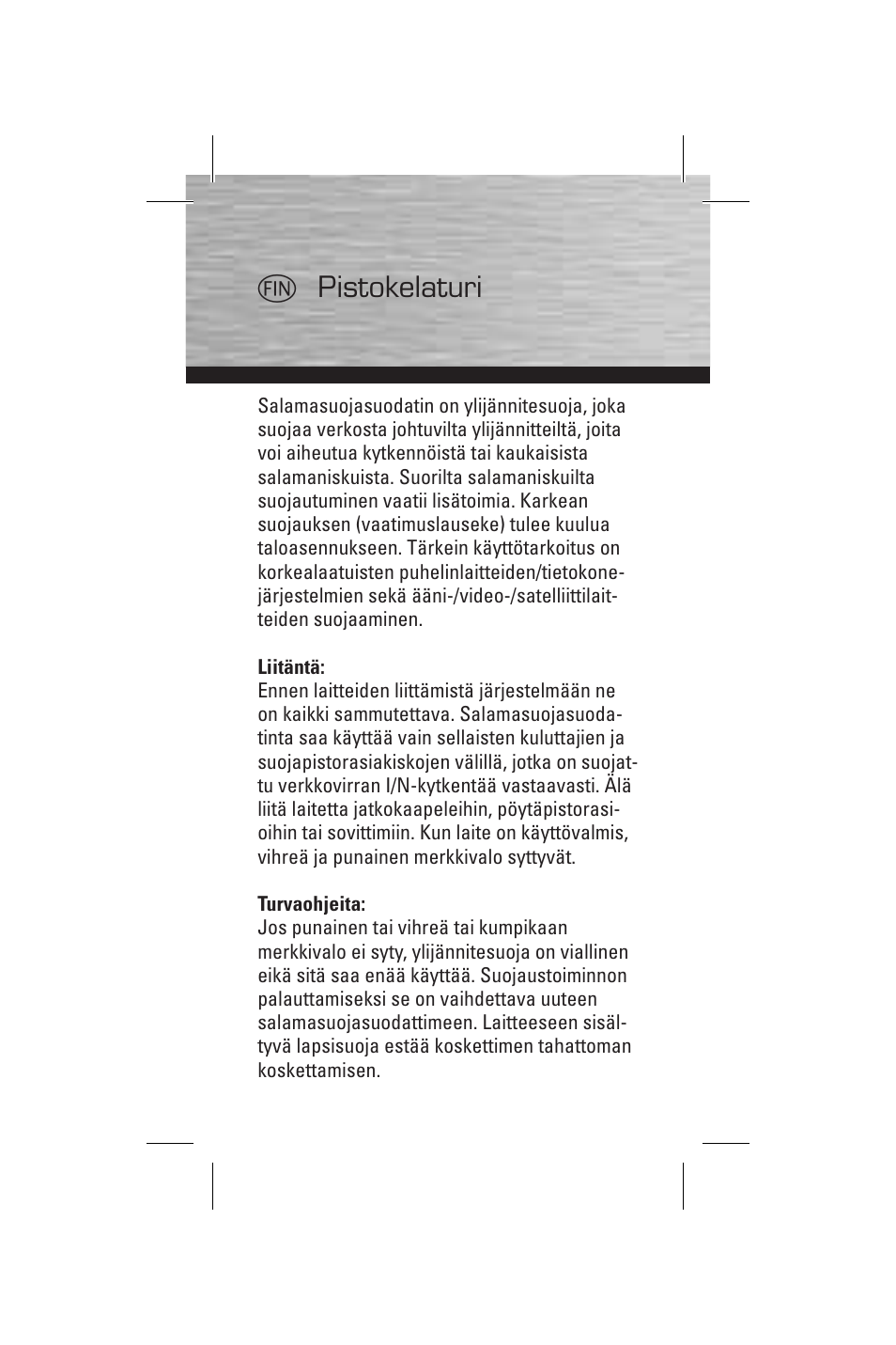 D bedienungsanleitung, M pistokelaturi | Hama Surge Protection Adapter 230V User Manual | Page 20 / 35