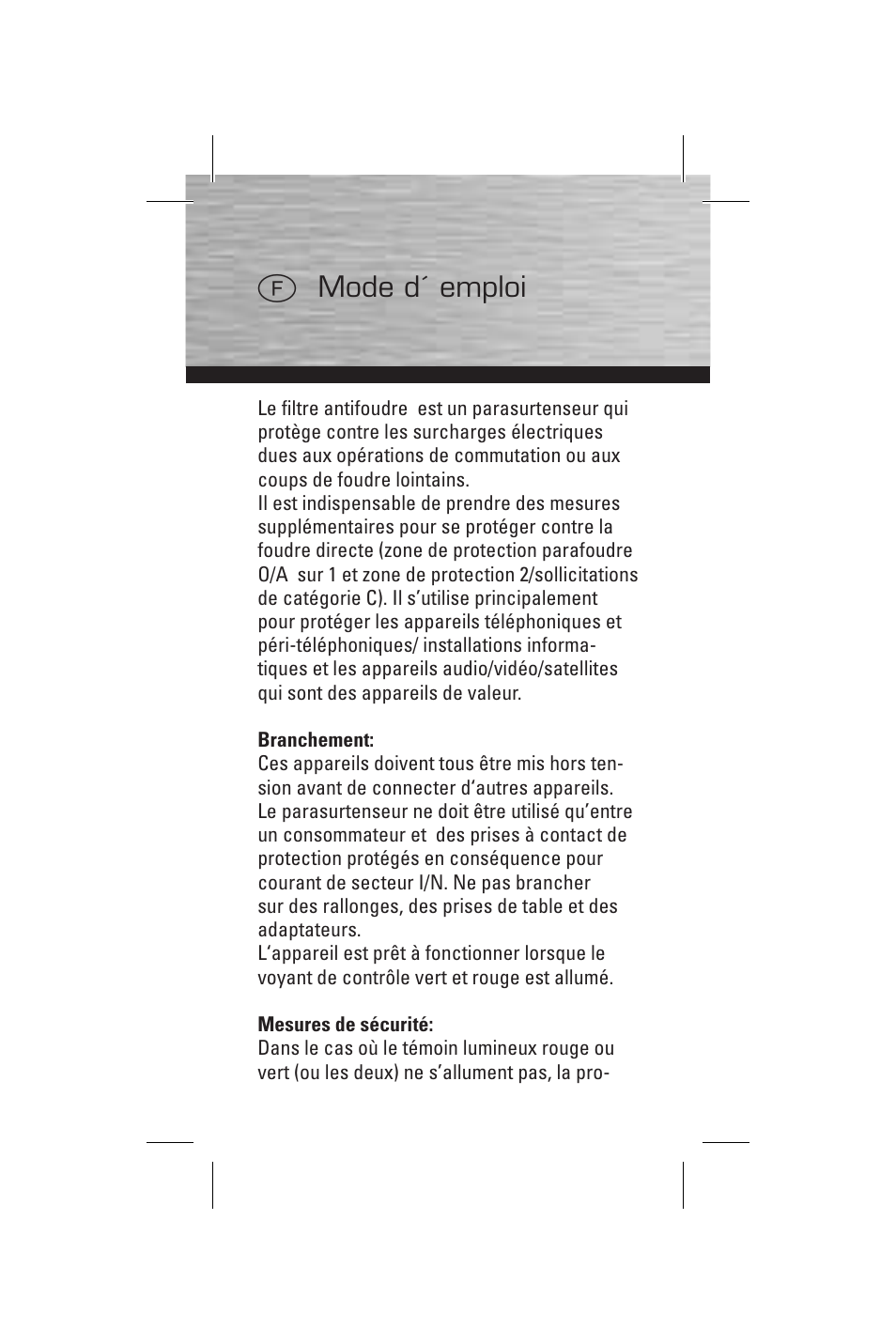 D bedienungsanleitung | Hama Surge Protection Adapter 230V User Manual | Page 8 / 35