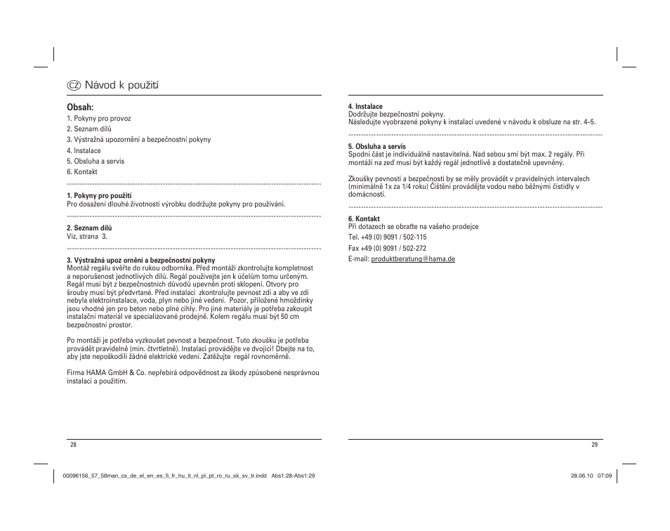 C návod k použití | Hama Sevilla User Manual | Page 15 / 20