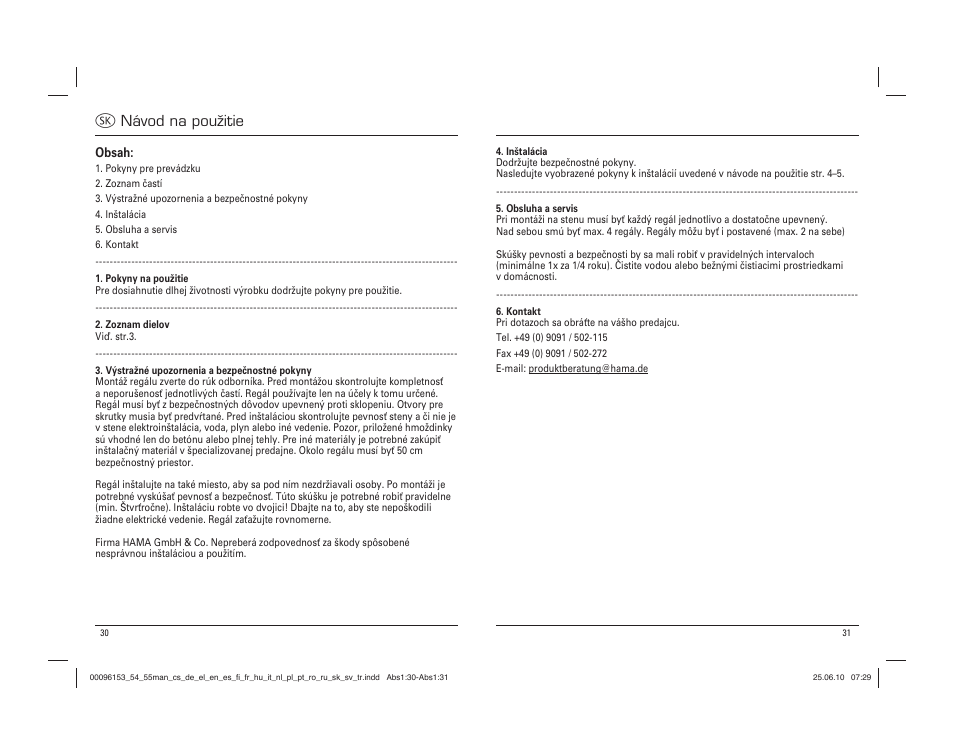 V návod na použitie | Hama Madrid User Manual | Page 16 / 20