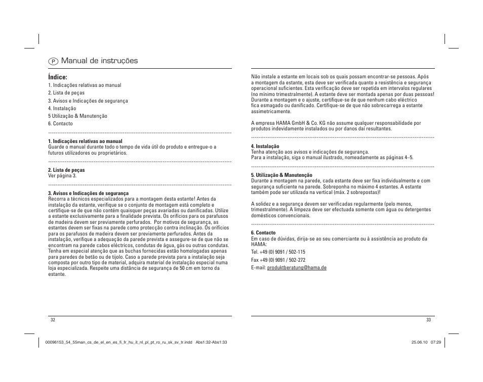 Pmanual de instruções | Hama Madrid User Manual | Page 17 / 20