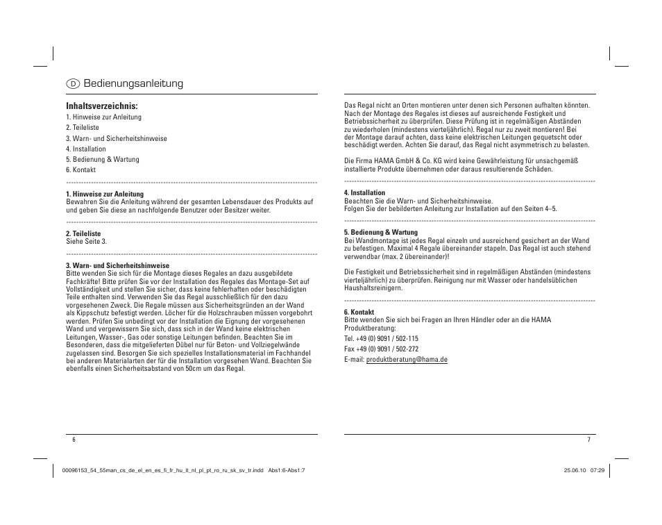 D bedienungsanleitung | Hama Madrid User Manual | Page 4 / 20