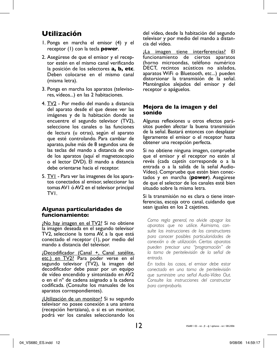 Utilización | Hama VS680 User Manual | Page 16 / 48