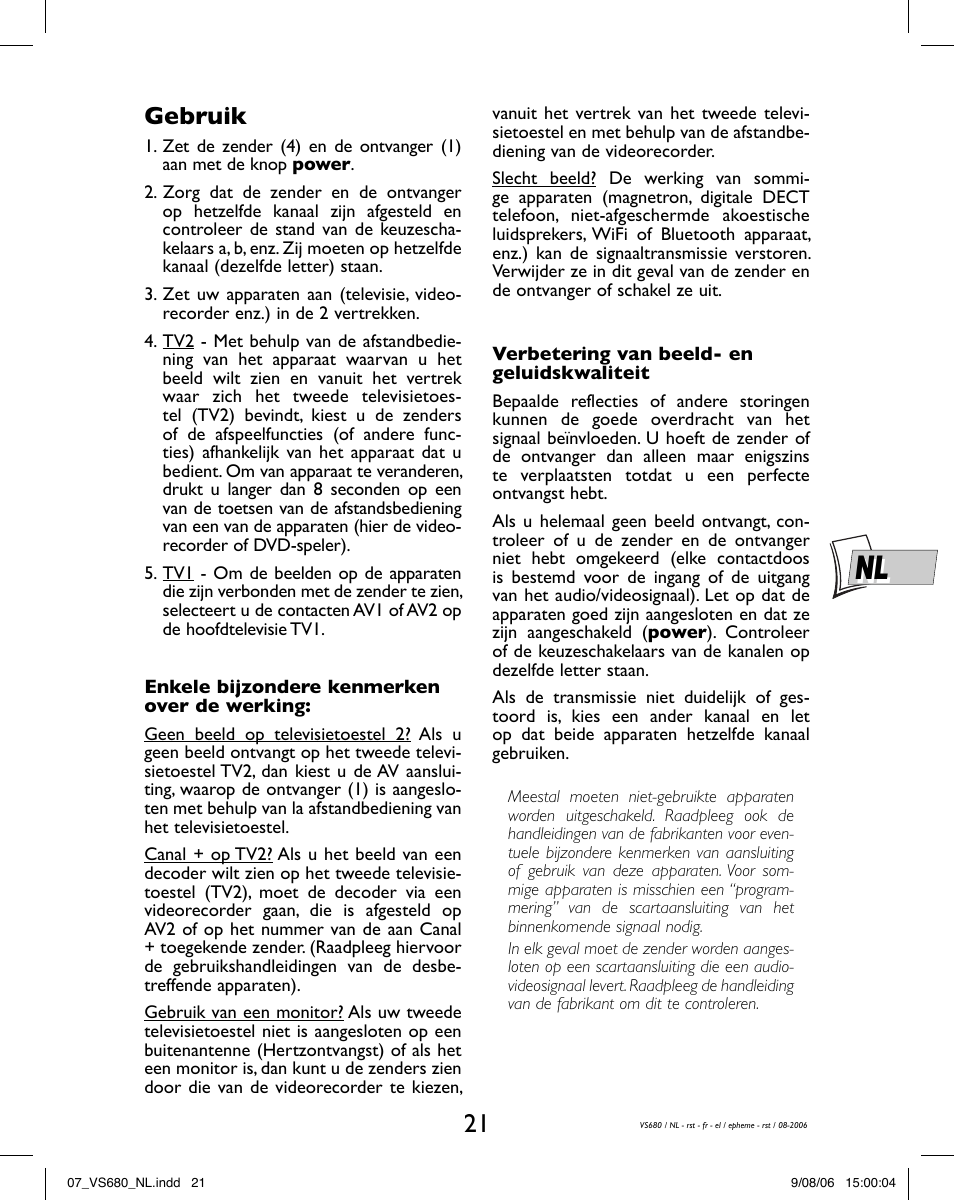 Gebruik | Hama VS680 User Manual | Page 25 / 48
