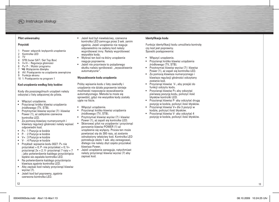 Hama Remote Control Universal 2in1 User Manual | Page 7 / 10