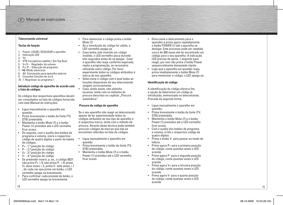Hama Remote Control Universal 2in1 User Manual | Page 8 / 10
