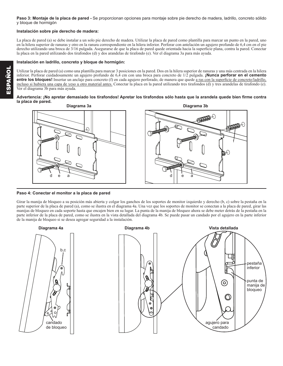 Esp añol | Hama VM200 User Manual | Page 10 / 34