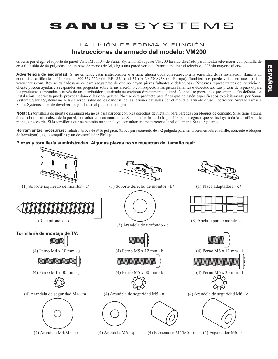 Instrucciones de armado del modelo: vm200 | Hama VM200 User Manual | Page 7 / 34