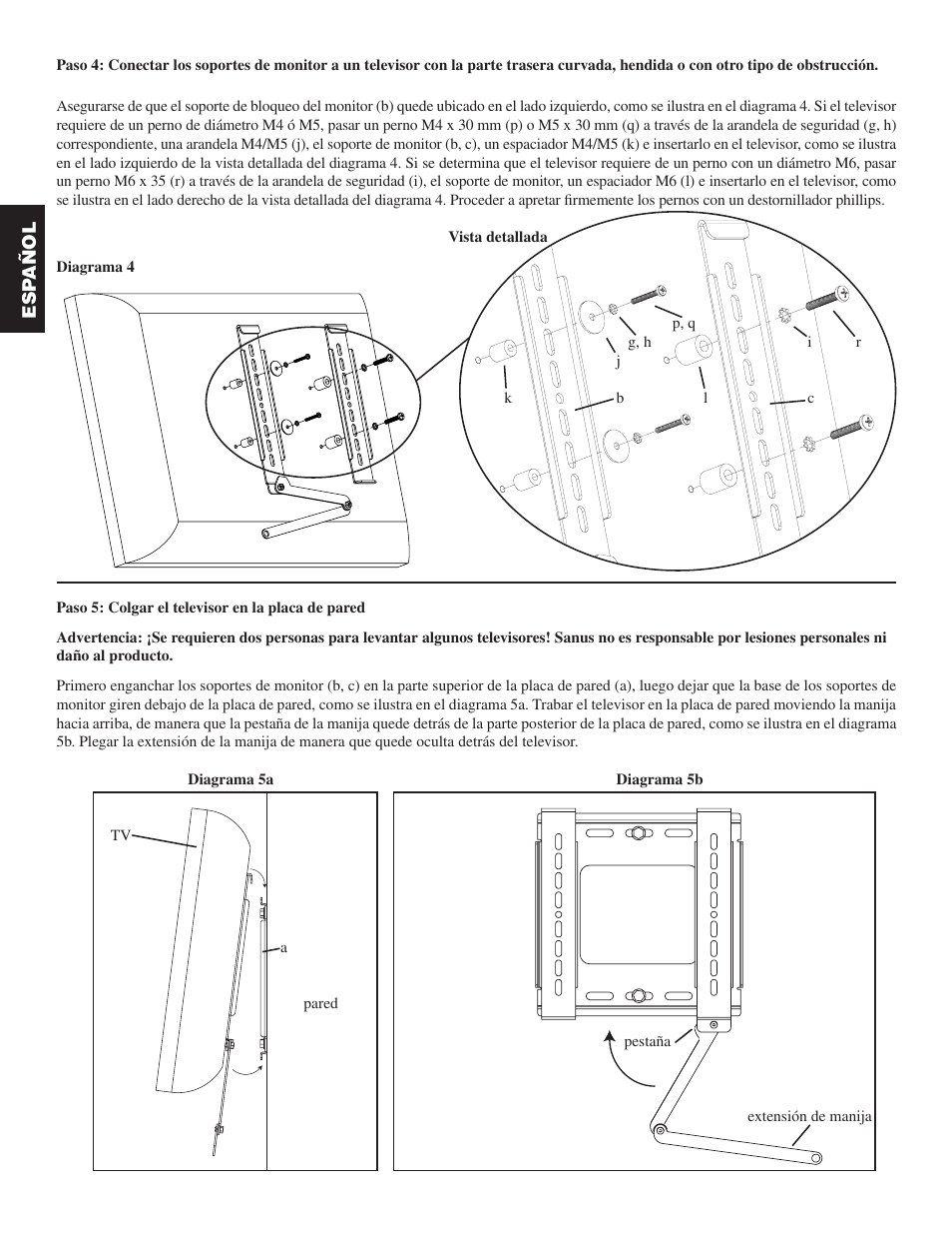 Hama Sanus Vm300 User Manual | Page 10 / 34