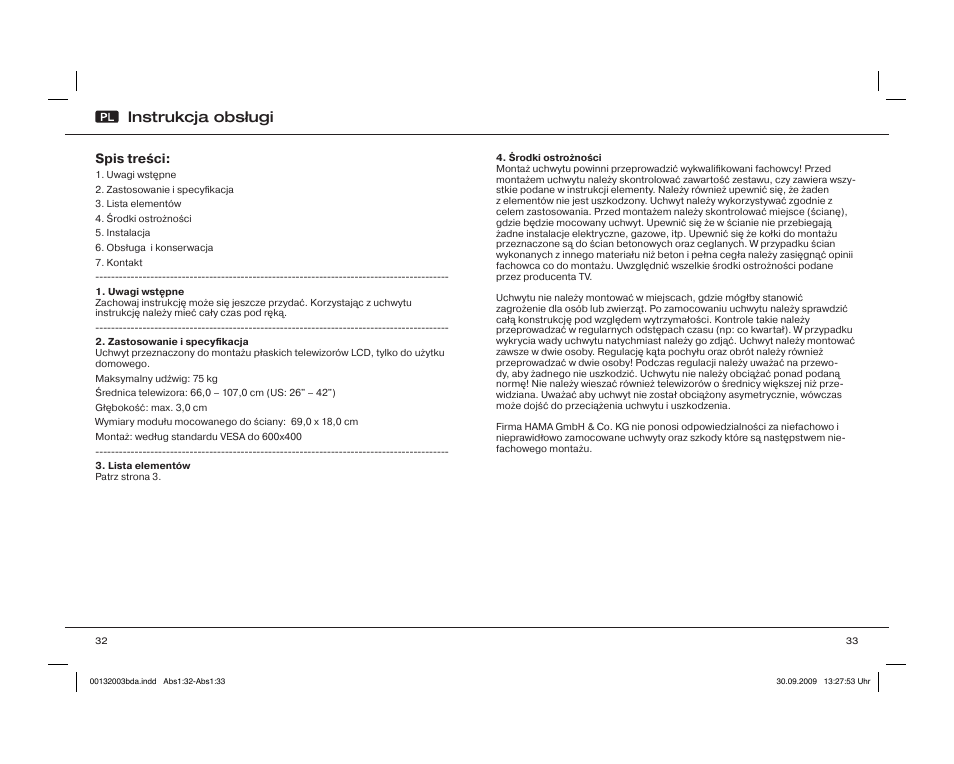 Instrukcja obsługi | Hama WAB042 User Manual | Page 17 / 30