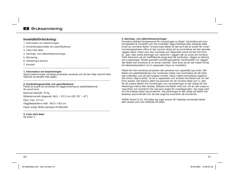 Bruksanvisning | Hama WAB042 User Manual | Page 26 / 30