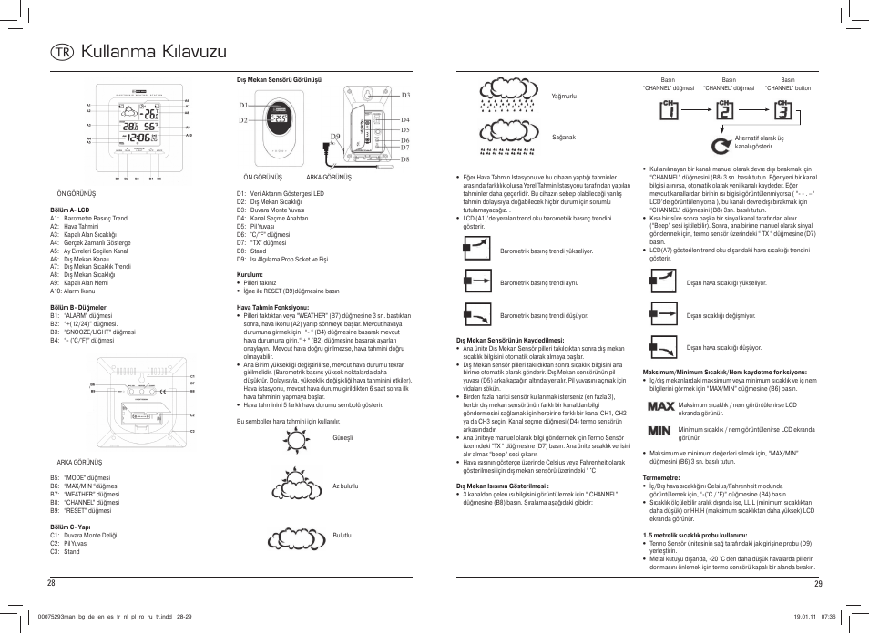 T kullanma kılavuzu | Hama EWS-500 User Manual | Page 15 / 19