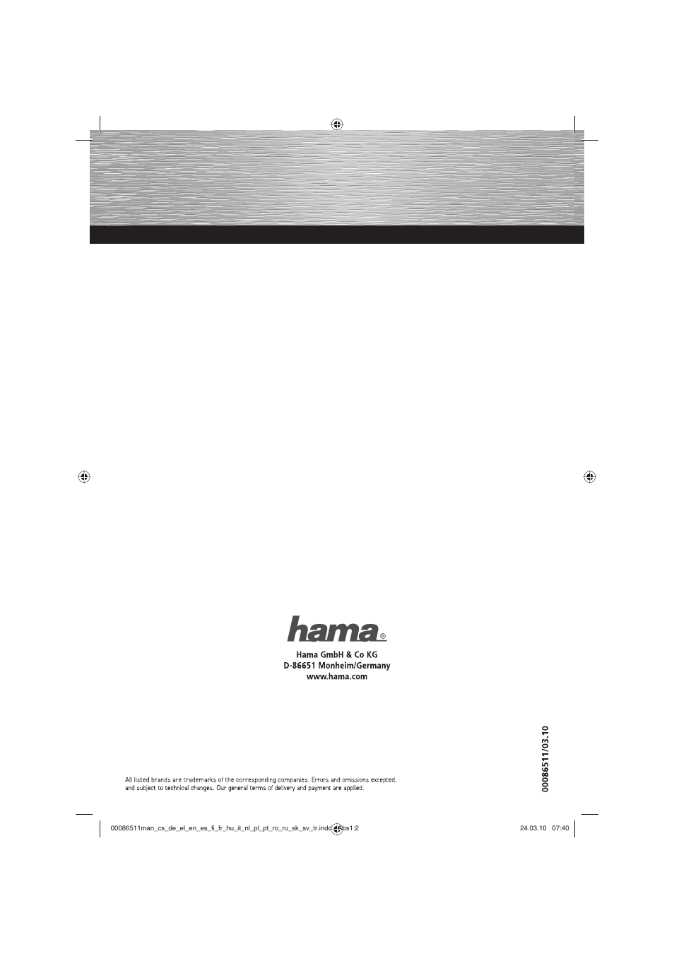 Hama AM 8000 User Manual | 22 pages