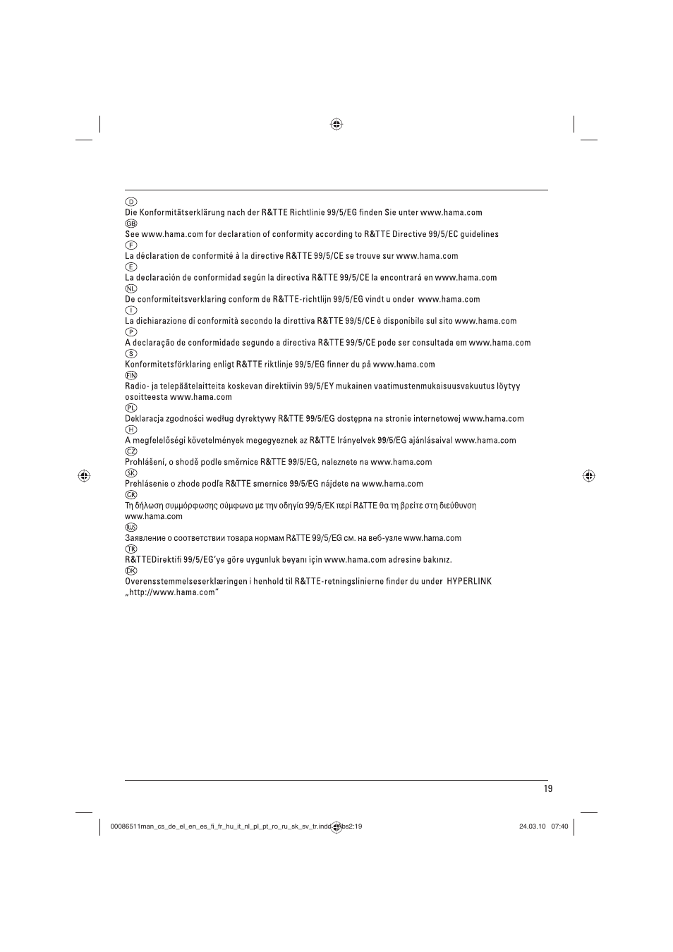 Hama AM 8000 User Manual | Page 20 / 22