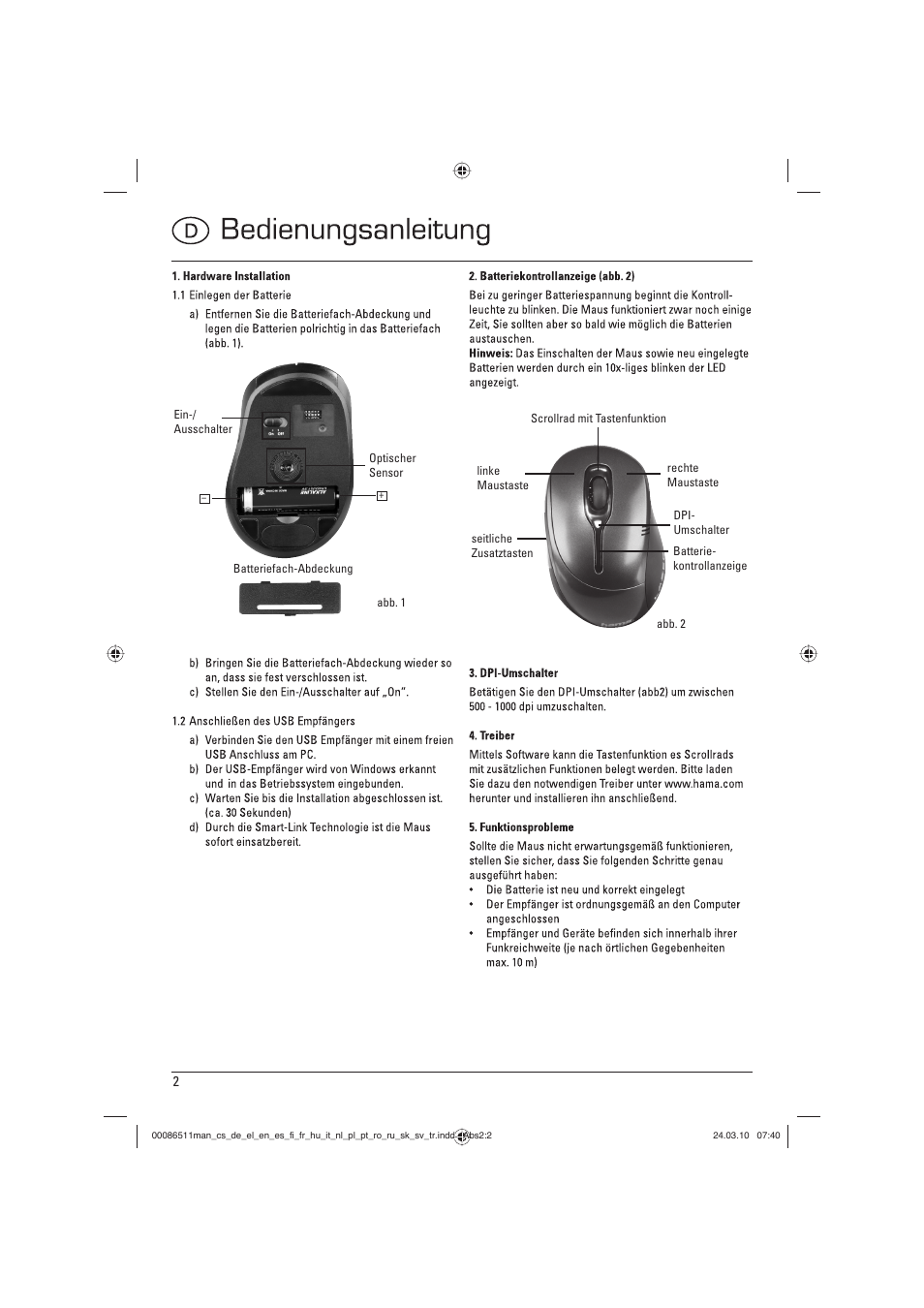 Hama AM 8000 User Manual | Page 3 / 22