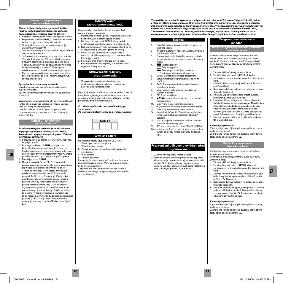 Pl cz | Hama ROC1309 User Manual | Page 12 / 18