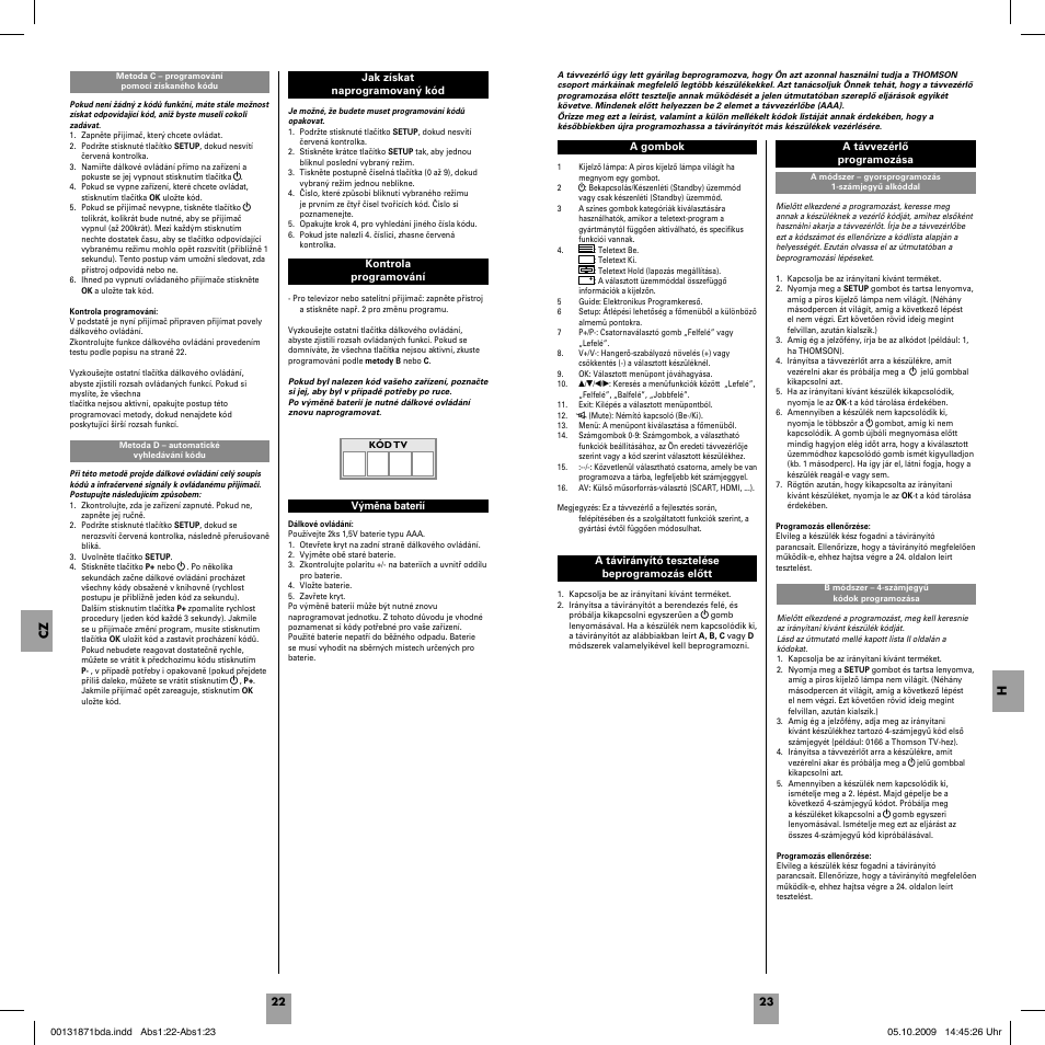 Cz h | Hama ROC1309 User Manual | Page 13 / 18