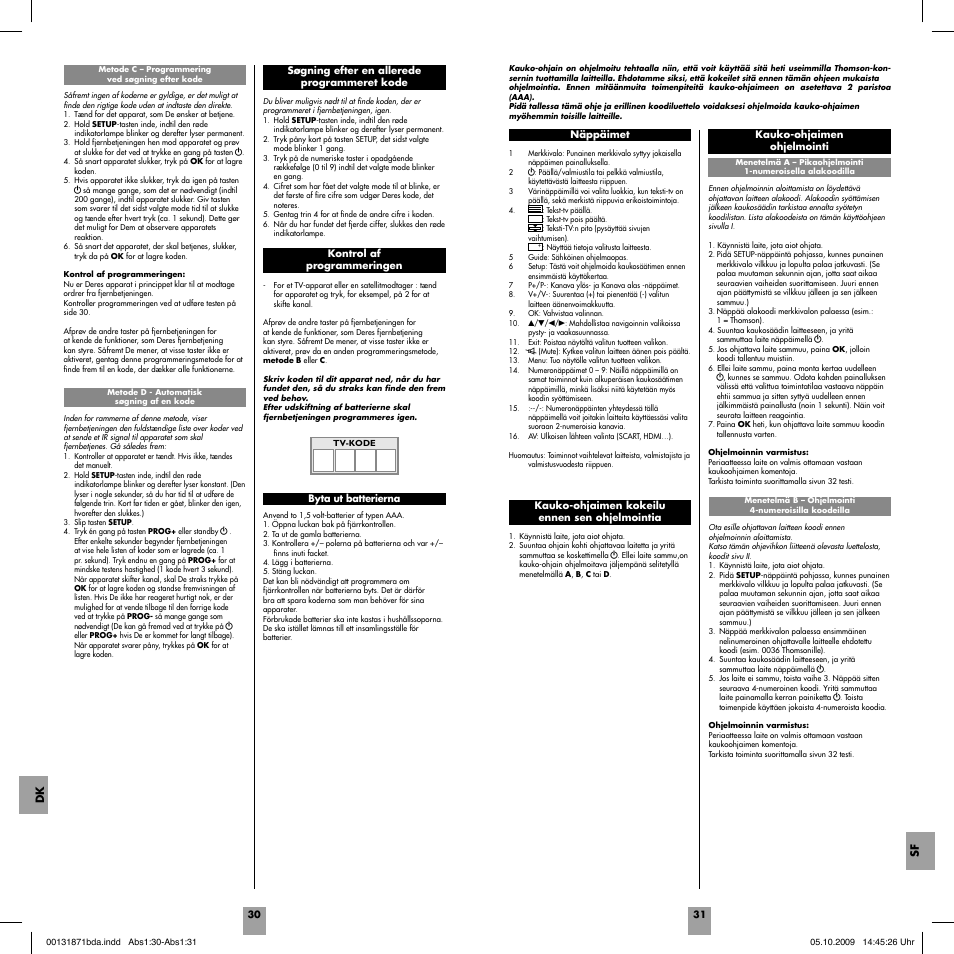 Dk sf | Hama ROC1309 User Manual | Page 17 / 18