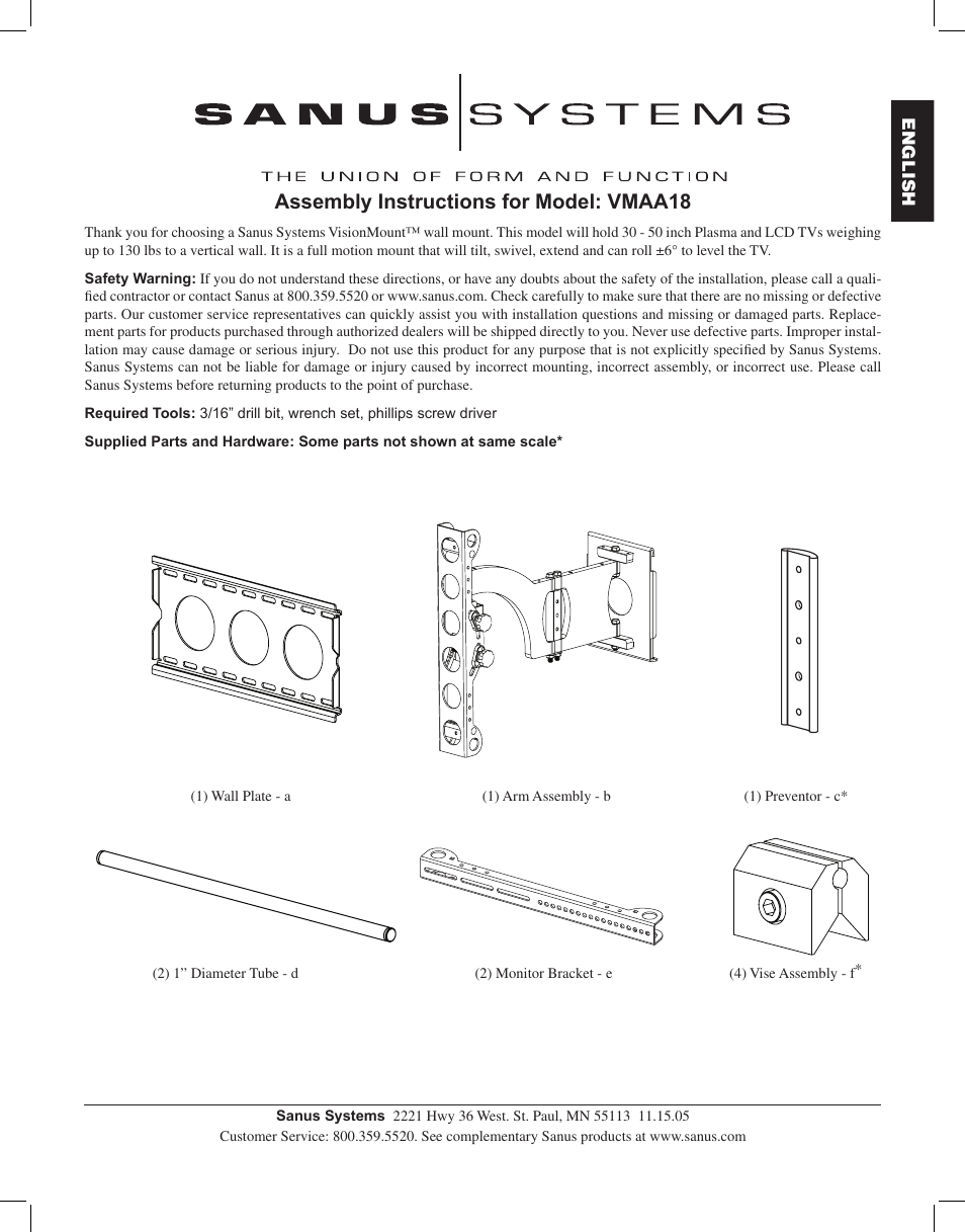 Assembly instructions for model: vmaa18 | Hama VMAA18 User Manual | Page 3 / 66