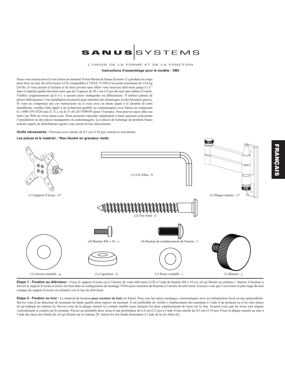 Français | Hama VM3 User Manual | Page 9 / 18