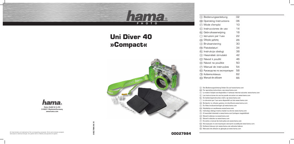 Hama Compact Uni Diver 40 User Manual | 35 pages