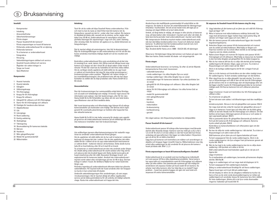 S bruksanvisning | Hama Compact Uni Diver 40 User Manual | Page 16 / 35