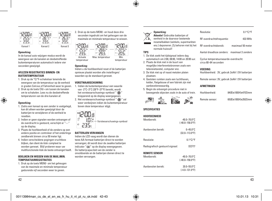 Hama EWS-870 User Manual | Page 22 / 38
