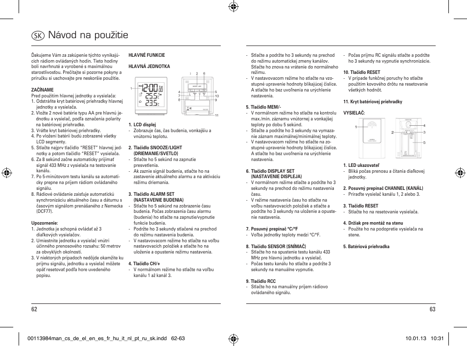 Návod na použitie | Hama EWS-870 User Manual | Page 32 / 38