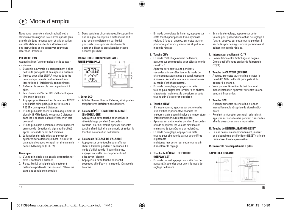 Mode d‘emploi | Hama EWS-870 User Manual | Page 8 / 38