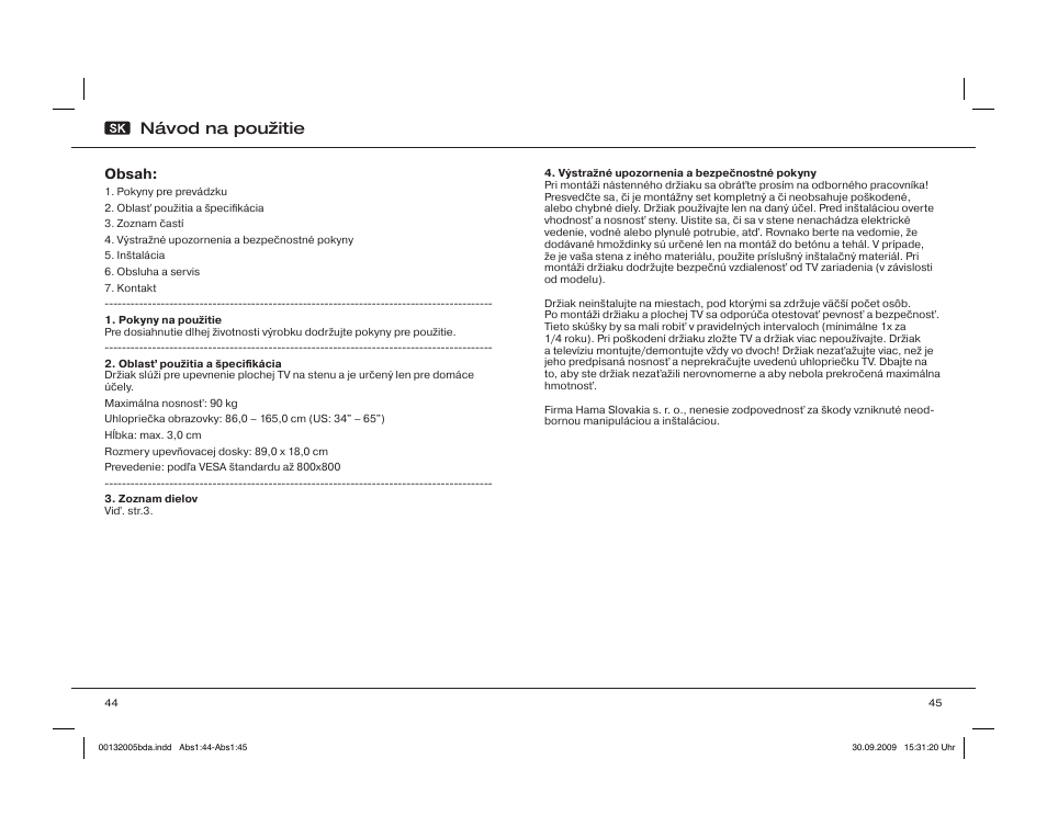 Návod na použitie | Hama WAB065 User Manual | Page 23 / 30
